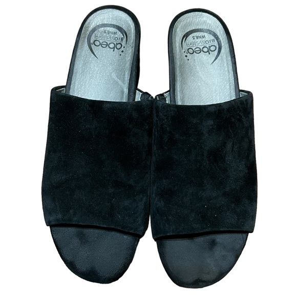 Obeo Black Kennedy Leather Upper Leather Linner Small Heal Slip on Size 8.5 - Picture 1 of 5